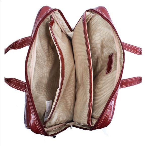 Medium Leather Ladies Laptop Briefcase - Picture 3 of 6